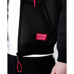 Sprayground Black Sg In My Teeth Scuba Fullzip Hoodie Black