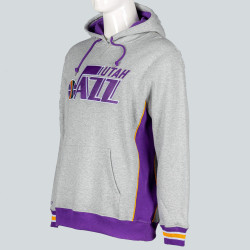 Mitchell & Ness NBA Pinnacle Heavyweight Fleece Hoody UTAH JAZZ GREY HEATHER / PURPLE