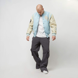 Sean John SJ Script Logo SJ Collegejacket light blue/light sand