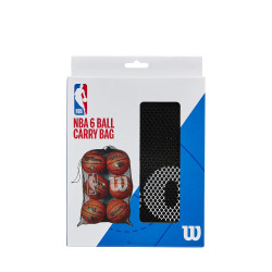 Wilson NBA 6 Ball Mesh Carry Bag - Black