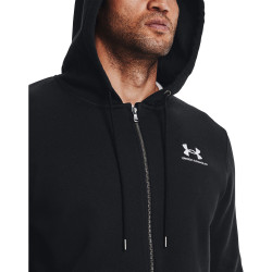 Under Armour Men's UA Essential Fleece Full-Zip Hoodie Black / White