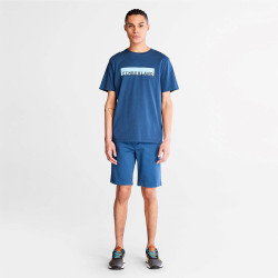 Timberland SS Branded Linear Dark Denim