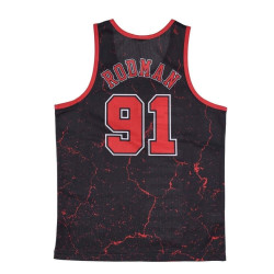 Mitchell & Ness NBA Player Burst Mesh Tank Bulls Dennis Rodman Chicago Bulls Dennis Rodman Scarlet