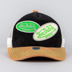 Von Dutch Originals Trucker Russel Multi Oval Patch Cord Black/White