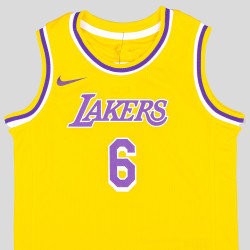 Nike 0-7 Icon Replica Jersey Los Angeles Lakers Lebron James – Nr. 6 Yellow/Purple