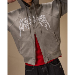 Bunda Jacker Skeleton Canvas Jacket šedá