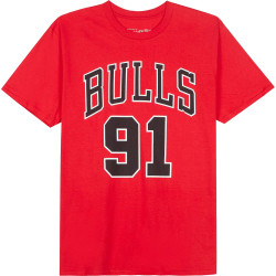 Mitchell & Ness NBA Last Dance Number 91 Tee CHICAGO BULLS RED