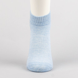Peak Mideum Cut Socks Lt.Blue Melange Grey