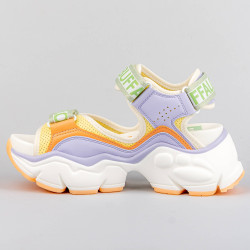 Buffalo Sandal Platform Binary 0 Lavender Multi
