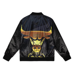 Mitchell & Ness NBA BIG FACE 4.0 SATIN JACKET CHICAGO BULLS BLACK