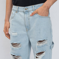 Karl Kani KK Retro Baggy Workwear Heavy Distressed Denim bleached blue