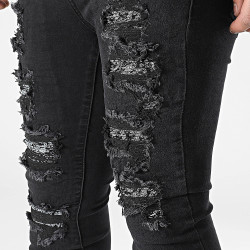 Sixth June Ripped Black Bandana Jeans