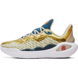 Under Armour Unisex Curry 11 'Championship Mindset' Basketball Shoes Lemon Ice/Metallic Gold/Red