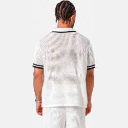 Pletená polokošeľa Sixth June KNITTED Embroidery Polo Shirt biela