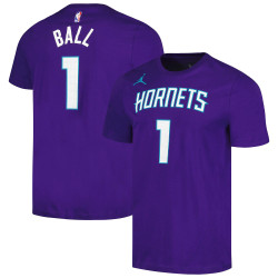 Jordan Boys Statement N&N Tee Hornets Lamelo Ball Purple