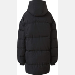 Sixth June Long Puffer Jacket With Hood Black
