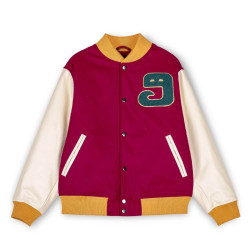 Grimey Wear Lust Mantra Wool Baseball Jacket Wine