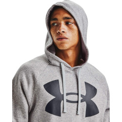 Under Armour Rival Fleece Big Logo Hoodie Grey