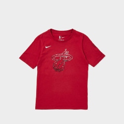 Nba Nike Essential Ss Cc Tee 8-20 Miami Heat Bordeaux