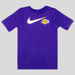 Nba Nike Essential Nba Swoosh Ss Tee - Team Color 8-20 Los Angeles Lakers Purple
