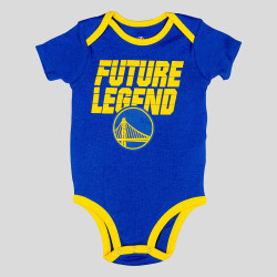 OUTER STUFF NBA SLAM DUNK 3PC SS CREEPER SET GOLDEN STATE WARRIORS Blue/Yellow/Grey