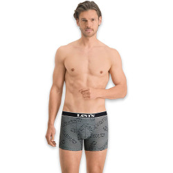 Levis Men Logo Stripe Boxer Brief 2P Black Combo