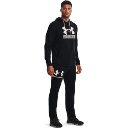 Under Armour Men's UA Rival Terry Logo Hoodie Black / Onyx White