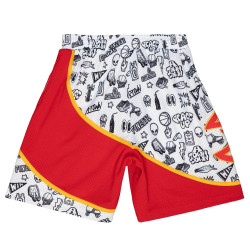 Mitchell & Ness NBA DOODLE SWINGMAN SHORTS ATLANTA HAWKS PATTERN / WHITE