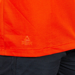Peak Play For Heart Round Neck T-Shirt Bright Orange