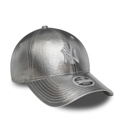 Dámska šiltovka New Era New York Yankees Womens MLB Metallic Silver 9FORTY Adjustable Cap strieborná
