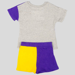 Outer Stuff Super Star Short Set Los Angeles Lakers Grey