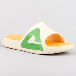 Peak Taichi Big Logo Slipper Rice White/
Fruit Green