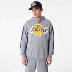 New Era NBA LA Lakers NBA Colour Block Grey Pullover Hoodie Grey