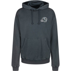 Re:Covered NFL Helmet Chest / College Backprint Hoody Las Vegas Raiders Washed Black