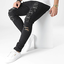 Sixth June Ripped Black Bandana Jeans