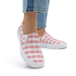 Vans Gingham Classic Slip-On Shoes (Gingham) Rosette/True White