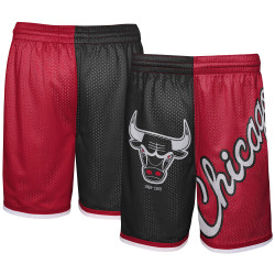 Mitchell And Ness NBA Big Face Shorts 5.0 - 8-20Y Chicago Bulls Black/Red/White