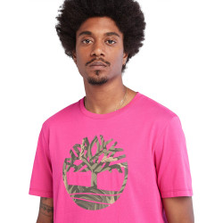 Timberland SS Tree Logo Camo Tee - pink