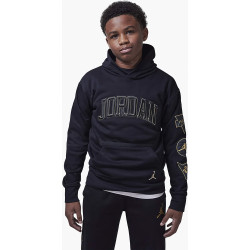 Detská mikina s kapucňou JORDAN See Me Shine čierna