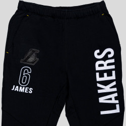 OUTER STUFF OFF COURT FLEECE KNIT JOGGER P LOS ANGELES LAKERS - LEBRON JAMES BLACK/WHITE