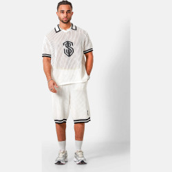 Pletená polokošeľa Sixth June KNITTED Embroidery Polo Shirt biela