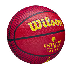 Wilson Nba Player Icon Outdoor Basketball Trae Young Red (Sz. 7)