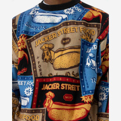 Jacker Hot Doggy Knit Crewneck Aop