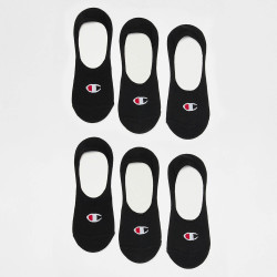 Champion 6Pk Footie Socks Black