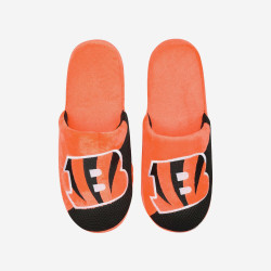 FOCO Cincinnati Bengals - NFL - Mens Team Stripe Slipper - Orange/Black