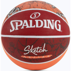 Basketbalová lopta Spalding Sketch Dribble Basketball (veľkosť 7) červená