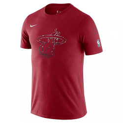 Nba Nike Essential Ss Cc Tee 8-20 Miami Heat Bordeaux
