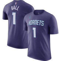Jordan Boys Statement N&N Tee Hornets Lamelo Ball Purple