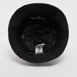 Sean John Script Logo Nylon Buckethat black