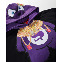 Mikina Sprayground Many Chains Bear Over Hoodie Black